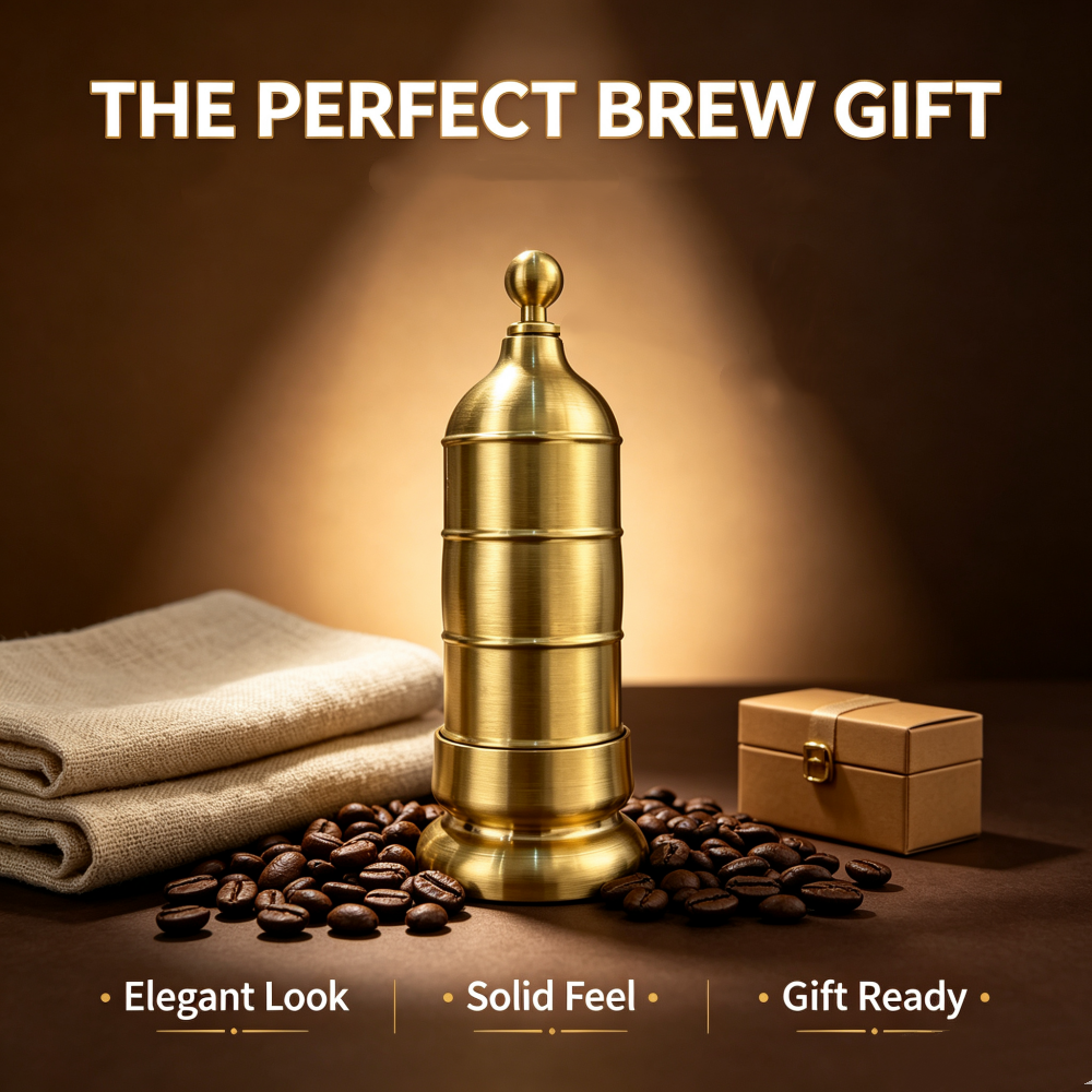 Premium Brass Spice Grinder – Fresh Ground Flavor Made Simple
