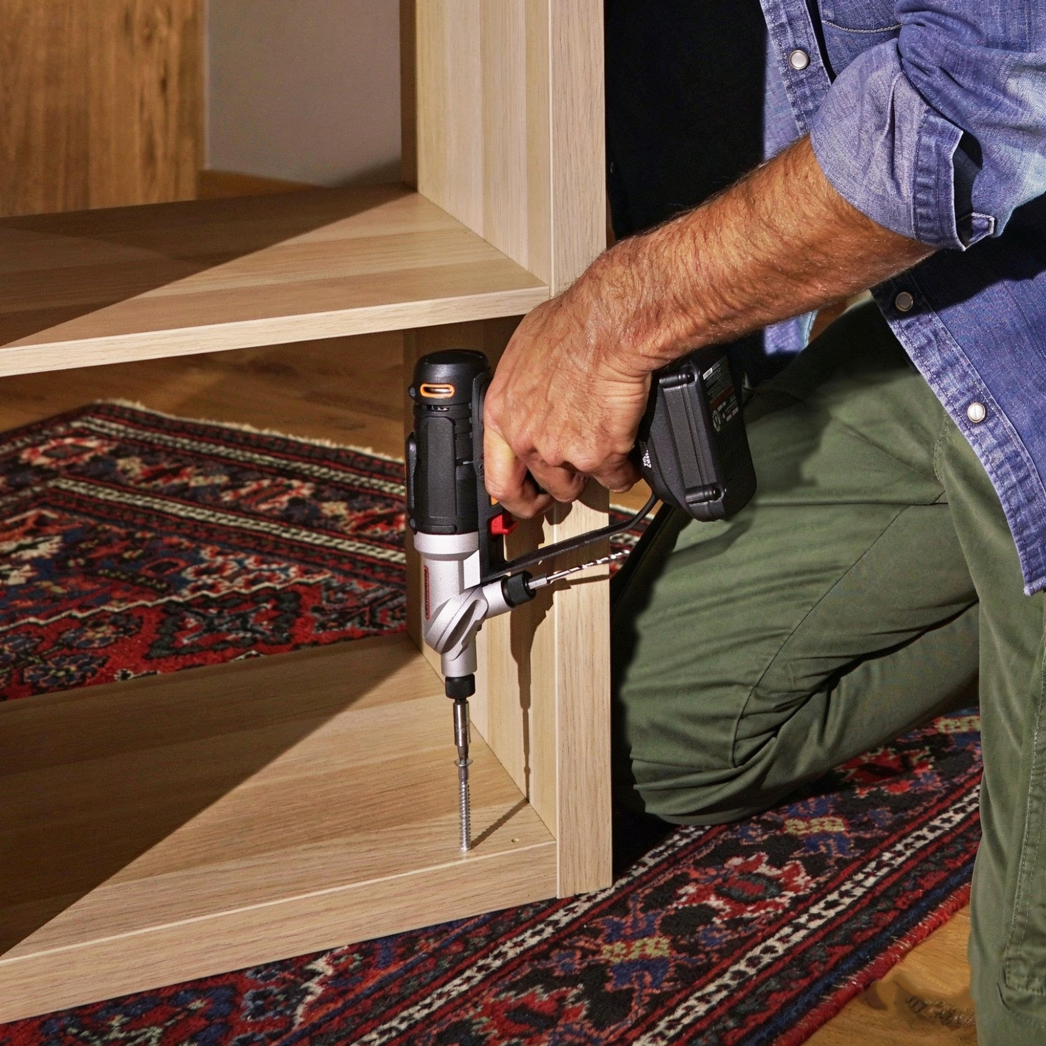 20V Rotating Dual-Chuck Cordless Drill – 2-in-1 Quick-Switch Power Tool Kit