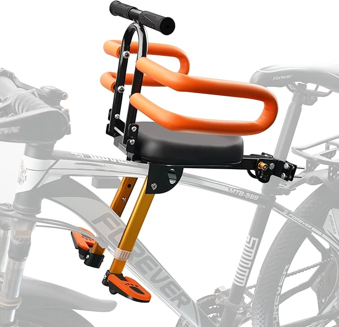 Kids Front Bike Seat – Adjustable Fit, Padded Comfort & Foldable Travel Design