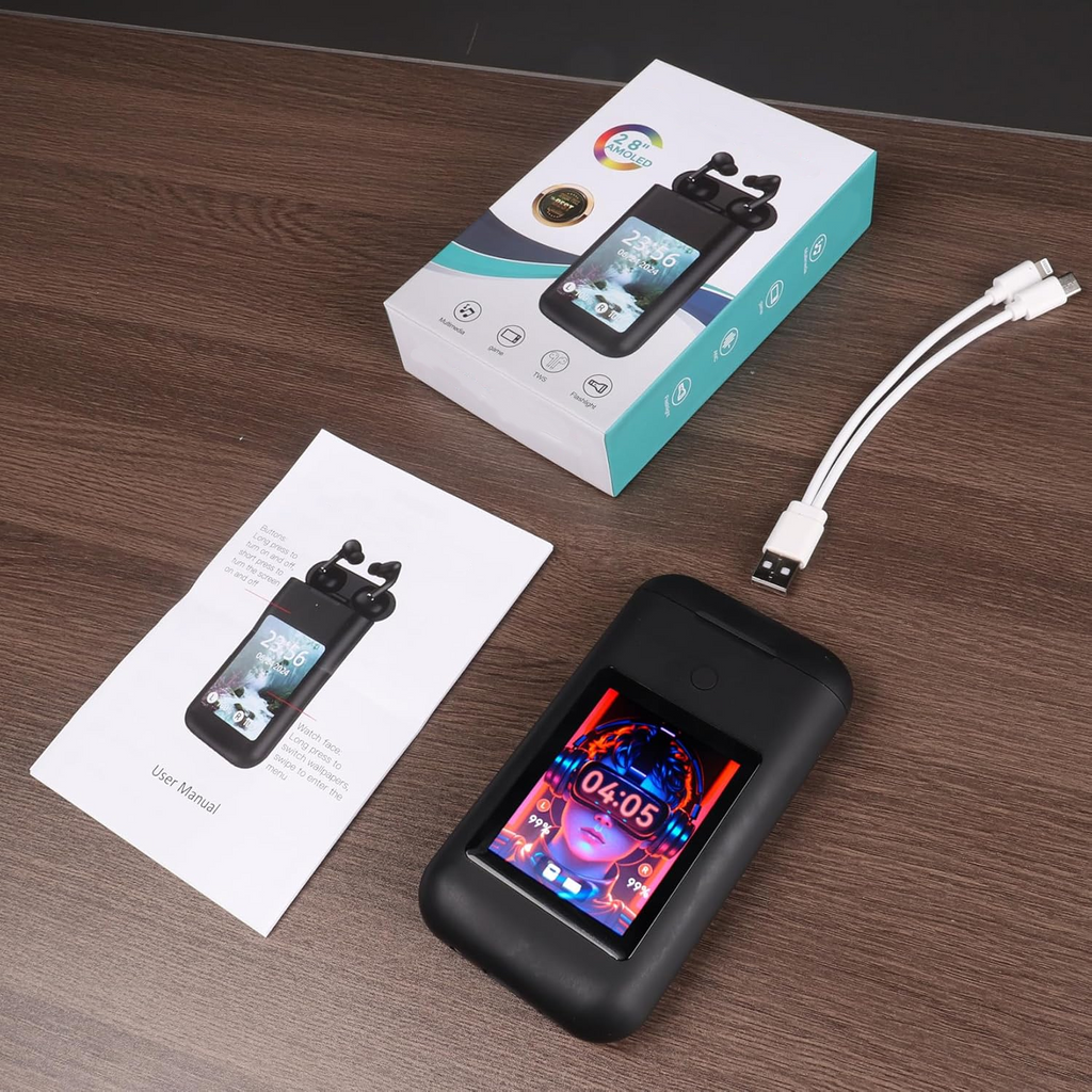 Water-Resistant Smart Earbuds | LED Control Case | Bluetooth 5.3 Fast Connect