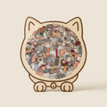 Cat-Shaped Wooden Jigsaw Puzzle – Premium Craft, Stress-Relief & Home Decor