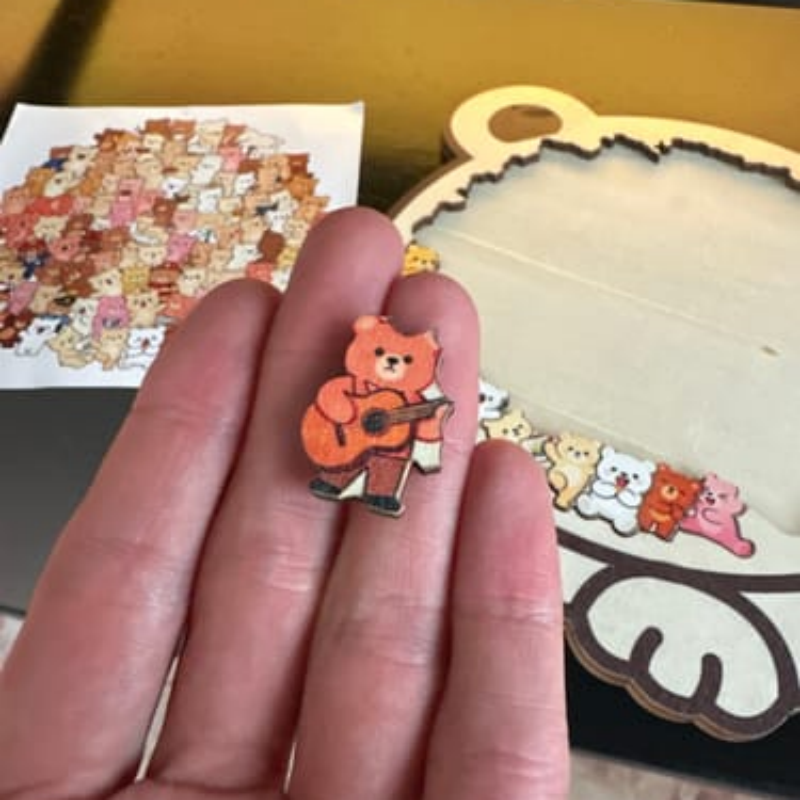 Cat-Shaped Wooden Jigsaw Puzzle – Premium Craft, Stress-Relief & Home Decor
