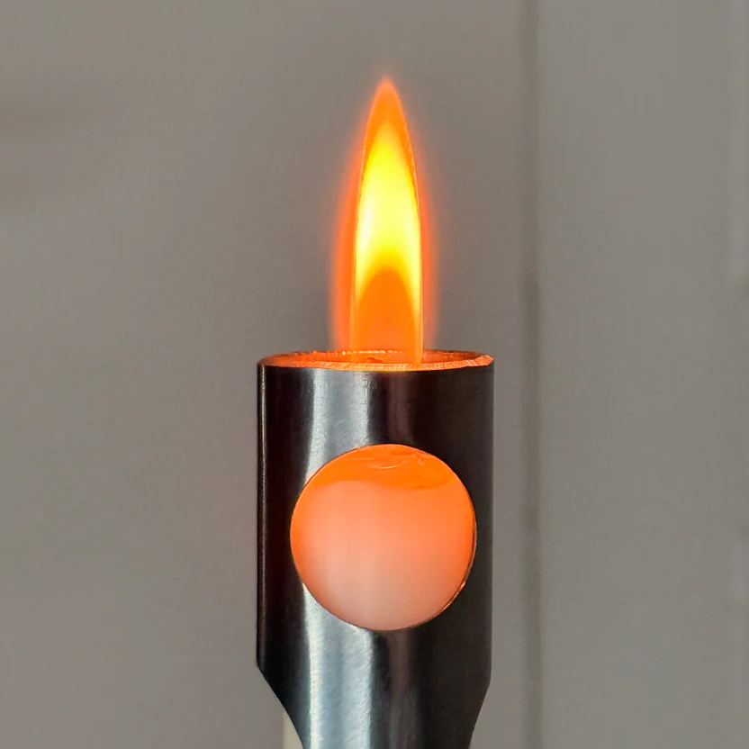 Molten Wax Candle Holder | Ever-Changing Flame & Steel Art Piece