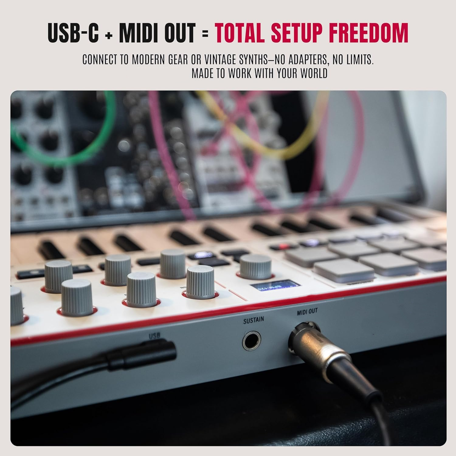 Ultra-Portable MIDI Keyboard with RGB Pads, Chord Mode & Real-Time Control Interface