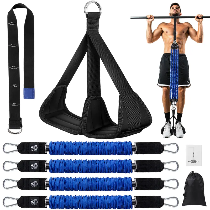 Adjustable Pull-Up Assist Bands 80–320 lbs | Heavy-Duty Full-Body Strength Trainer
