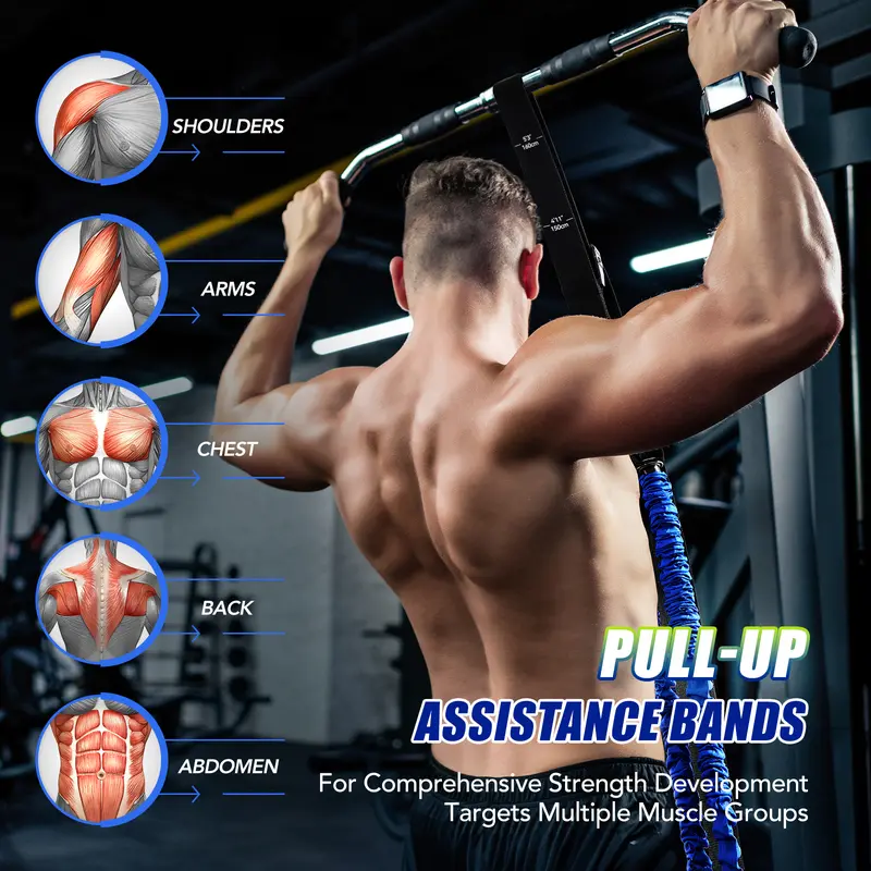 Adjustable Pull-Up Assist Bands 80–320 lbs | Heavy-Duty Full-Body Strength Trainer