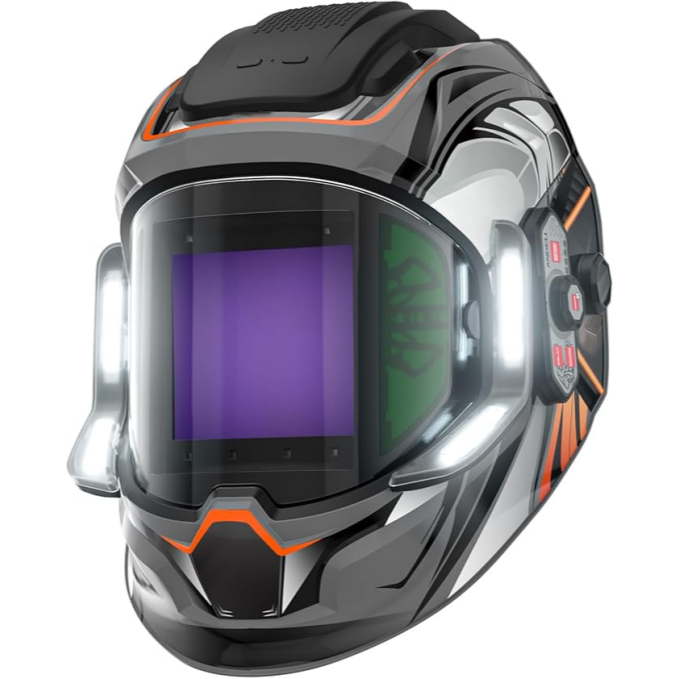 Advanced Auto-Darkening Welding Helmet with True Color Clarity & Motion LED Control