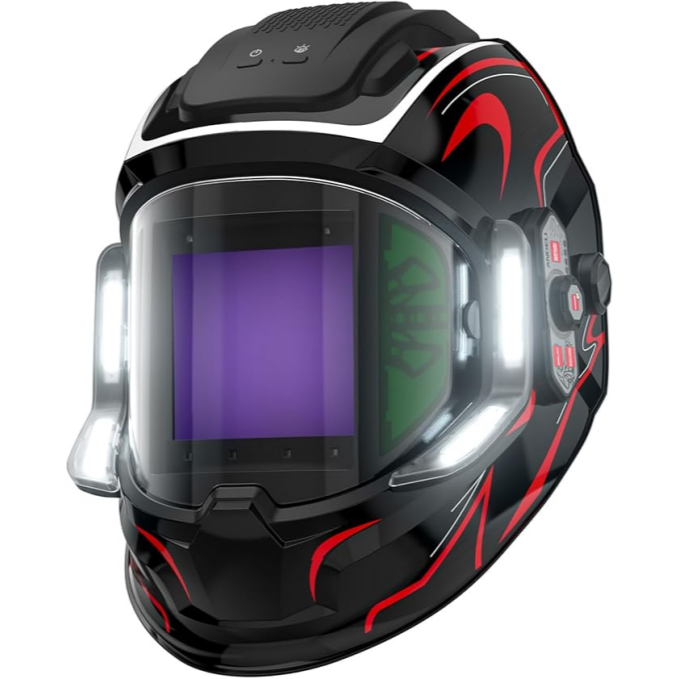 Advanced Auto-Darkening Welding Helmet with True Color Clarity & Motion LED Control