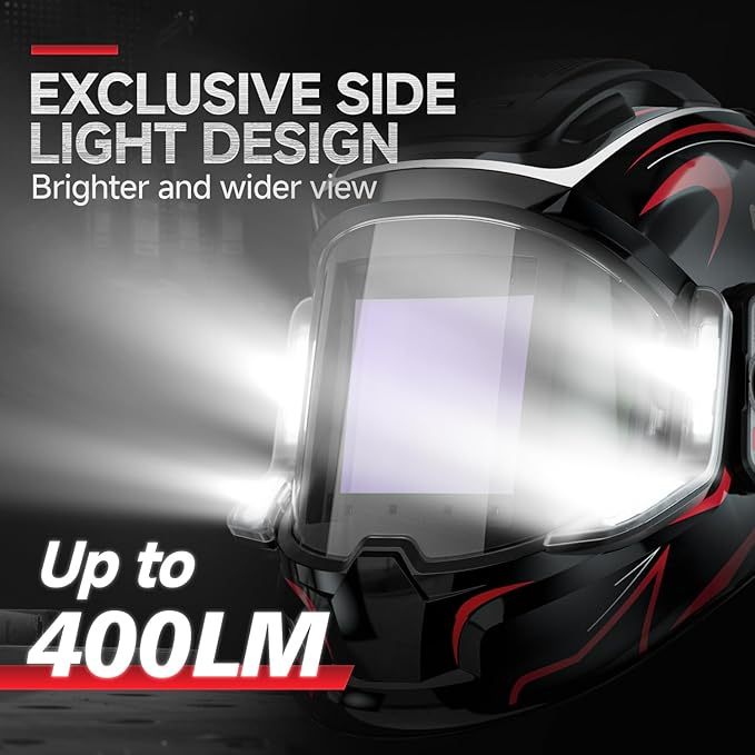 Advanced Auto-Darkening Welding Helmet with True Color Clarity & Motion LED Control