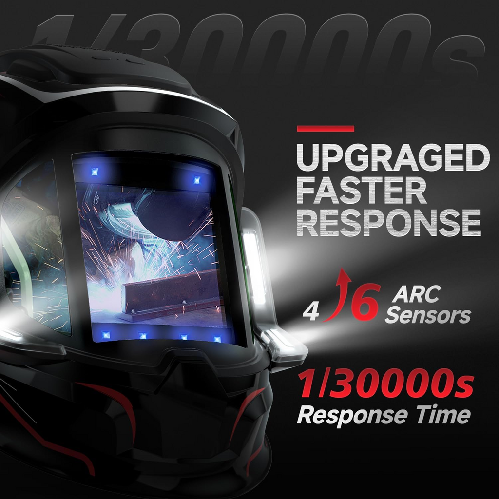 Advanced Auto-Darkening Welding Helmet with True Color Clarity & Motion LED Control