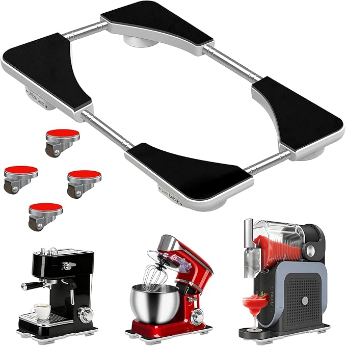 Space-Saving Appliance Slider Tray – Adjustable, Locking Wheels, Heavy Duty Support