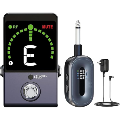 5.8GHz Wireless Guitar System with Built-in Chromatic Pedal Tuner & Ultra-Low Latency