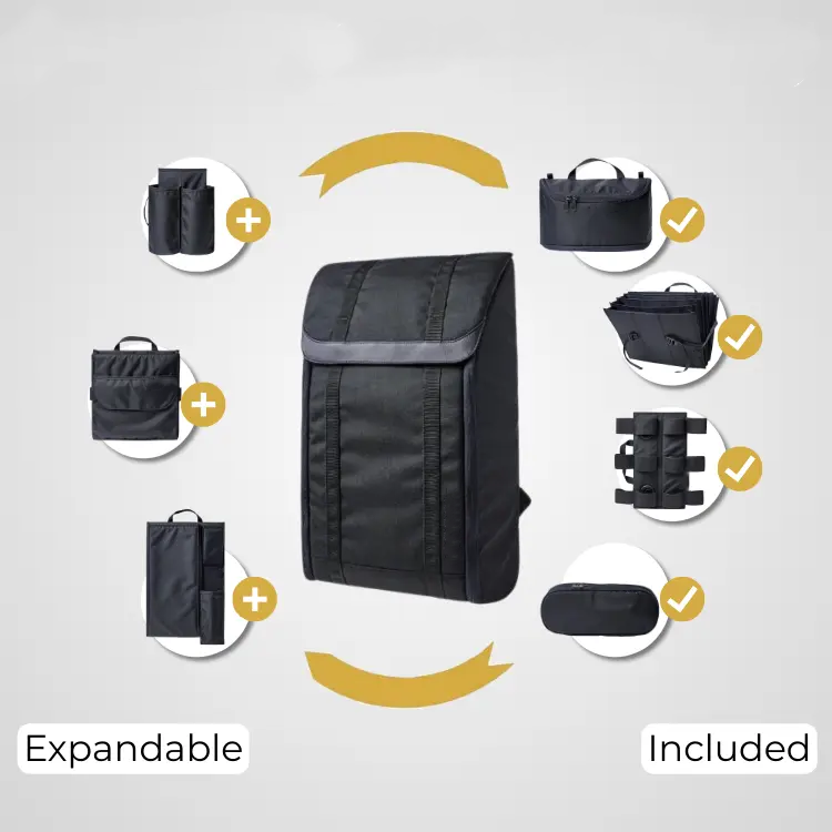 Next-Gen Travel Backpack with Magnetic Organization, Expandable Space & Carry-On Ready Fit