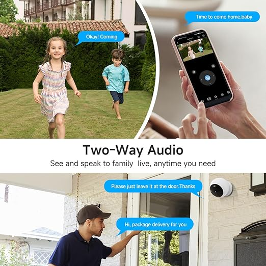 Smart Wireless Security Camera with Night Vision, AI Alerts & Local Storage