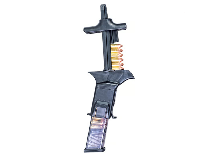 Universal Pistol Magazine Speedloader – Quick Ammo Loader for 9mm to .40 Cal Mags