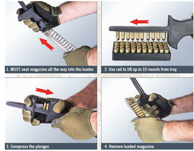 Universal Pistol Magazine Speedloader – Quick Ammo Loader for 9mm to .40 Cal Mags