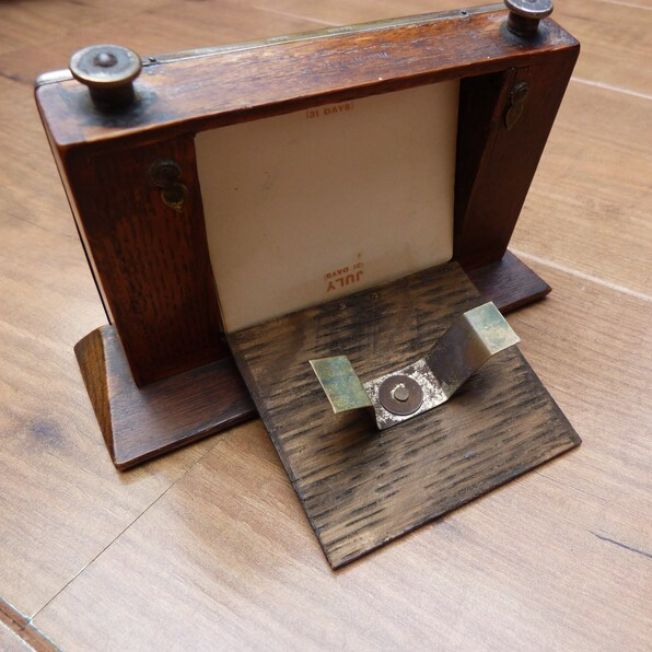 Timeless Timber Perpetual Desk Calendar with Adjustable Date System