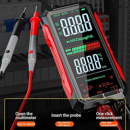 Professional Auto-Ranging Multimeter with Color Display & True RMS Precision