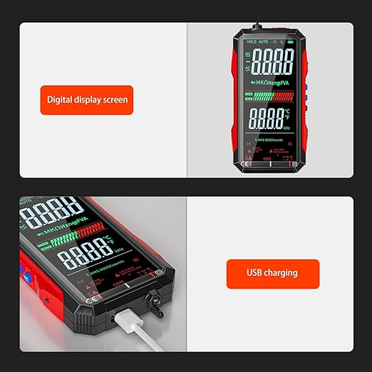Professional Auto-Ranging Multimeter with Color Display & True RMS Precision