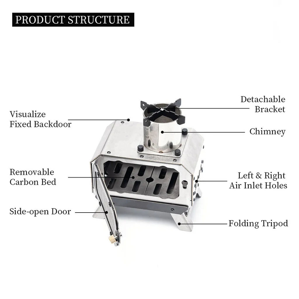 Compact Foldable Multi-Fuel Fire & Incense Burner for Camping & Home