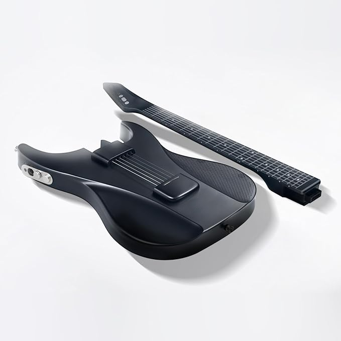 Portable Smart Guitar with Silent Play, Silicone Strings & Built-in Drum Loops