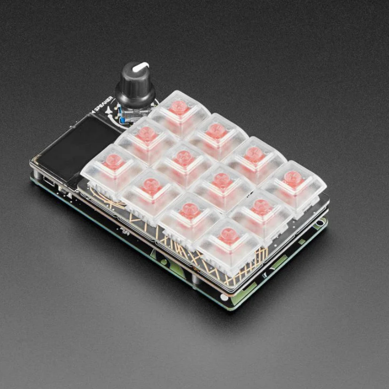 Compact Macro Keyboard with OLED Screen & Multi-Function Controls
