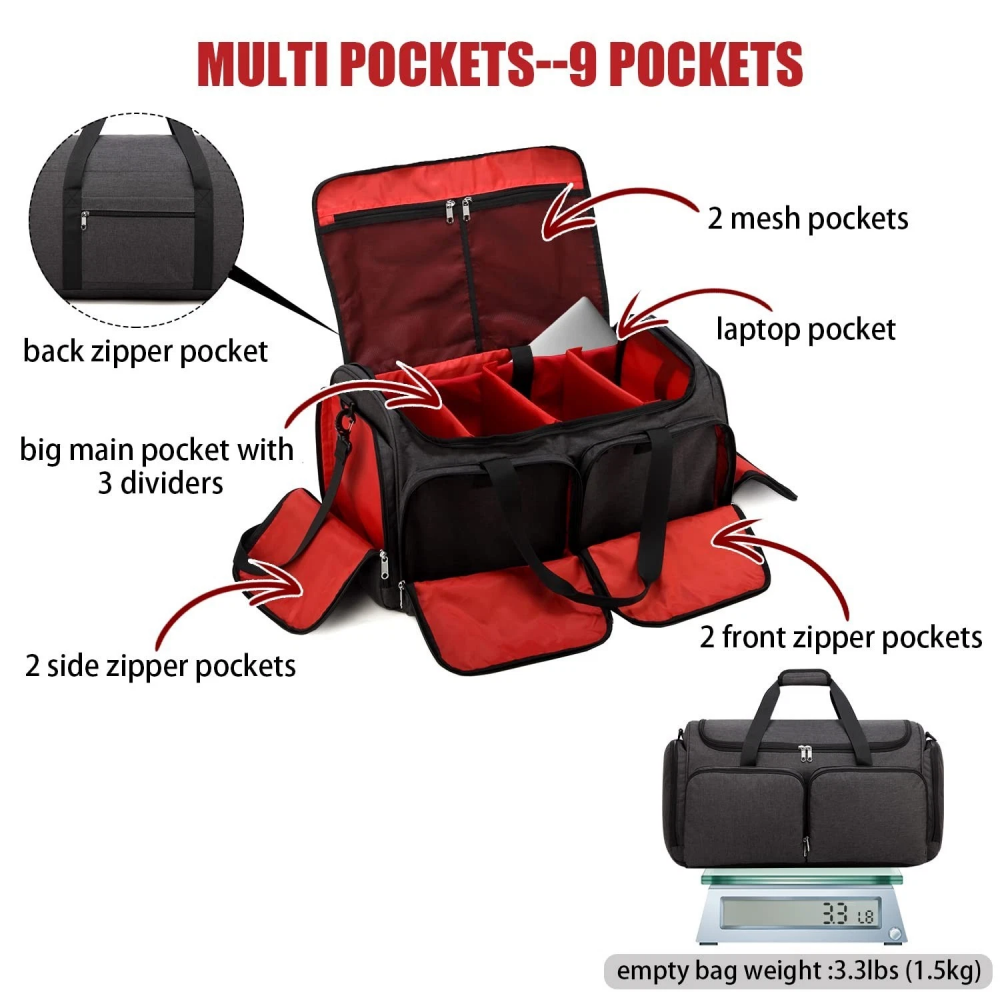 Durable Gym Duffel Bag with Dedicated Sneaker Pocket