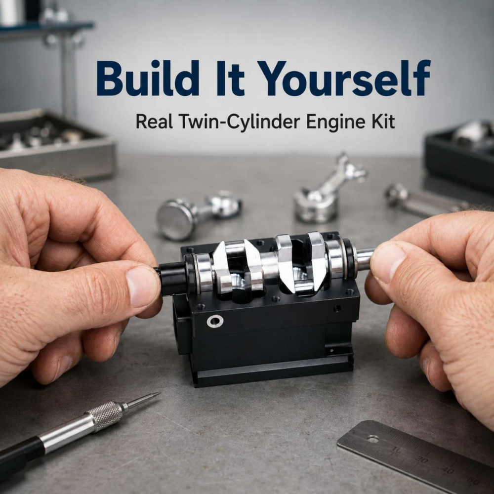 Premium DIY Engine Model Kit With Realistic Moving Parts