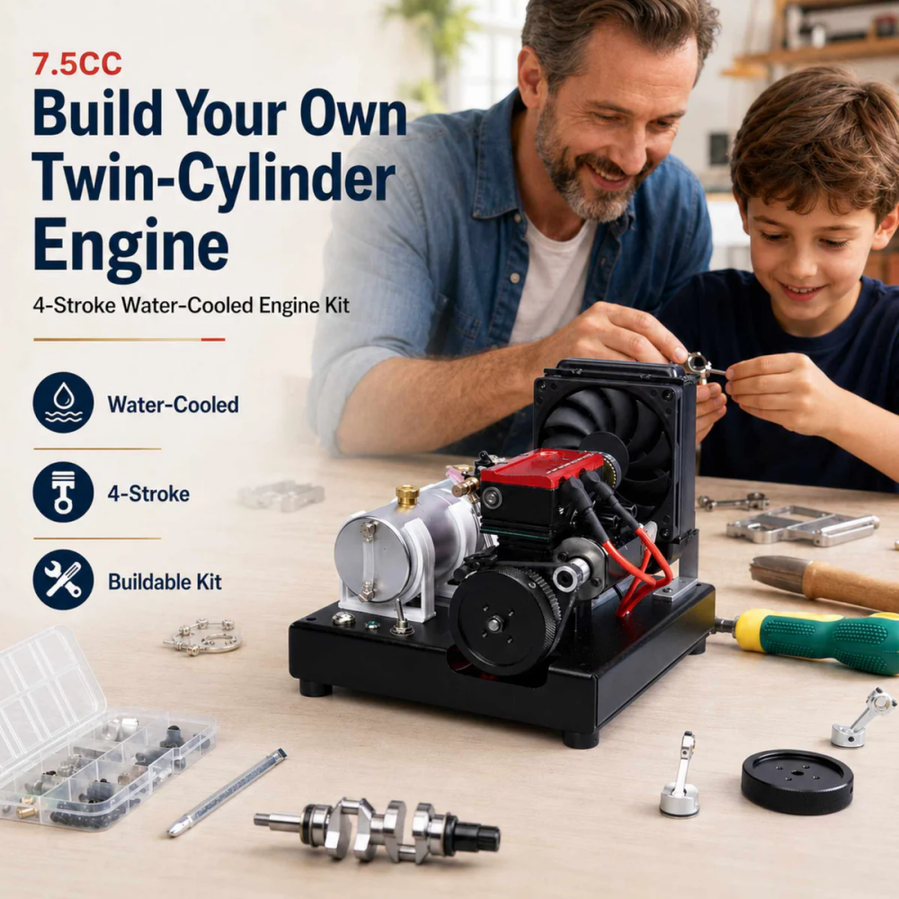 Premium DIY Engine Model Kit With Realistic Moving Parts