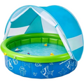 Portable Toddler Pool with Canopy Cover & Fun Water Spray