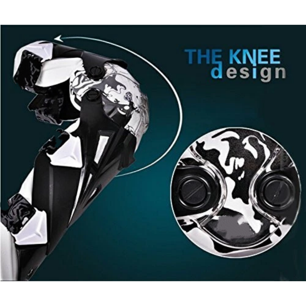 Ergonomic Hard Shell Knee Guards for Adventure Riding