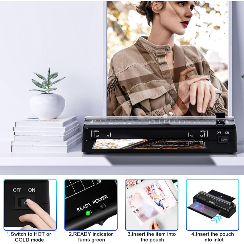 4-in-1 Fast Thermal & Cold Laminating Machine
