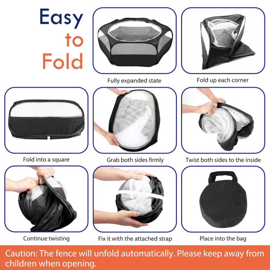 Portable Pet Play Yard – Waterproof, Easy Setup Pop-Up Fence for Rabbits, Puppies & Small Pets