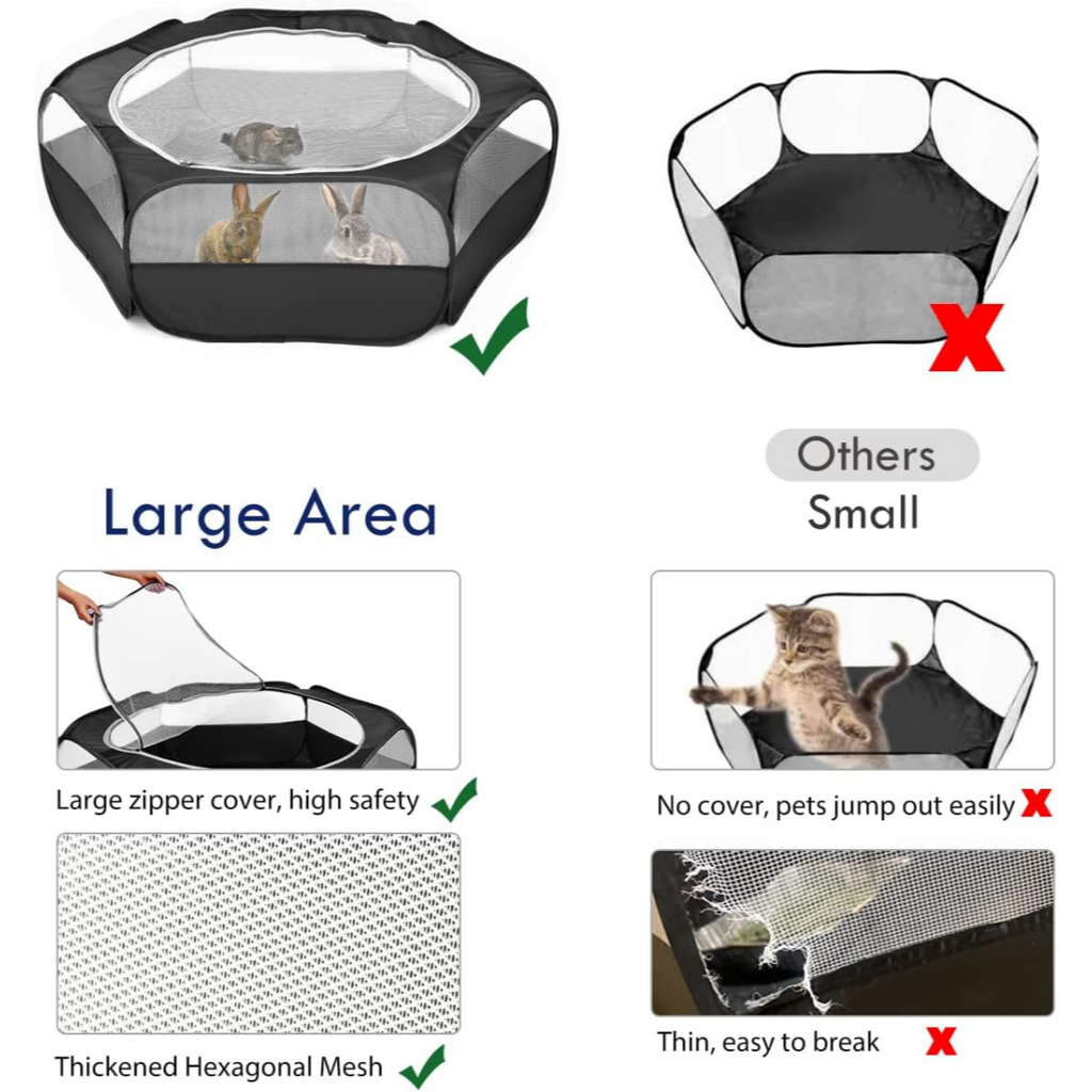 Portable Pet Play Yard – Waterproof, Easy Setup Pop-Up Fence for Rabbits, Puppies & Small Pets