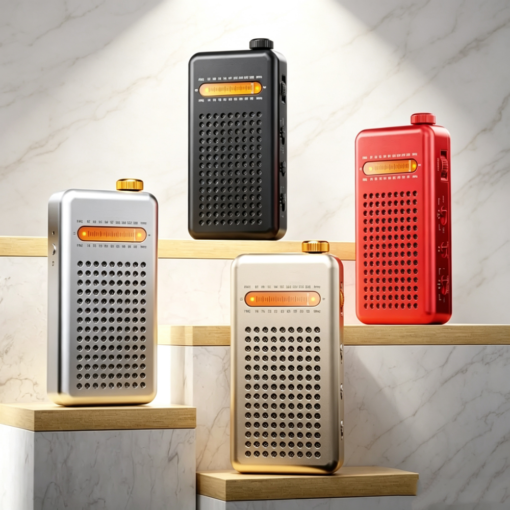 Pocket Size FM Radio with Rich Audio & Stable Signal