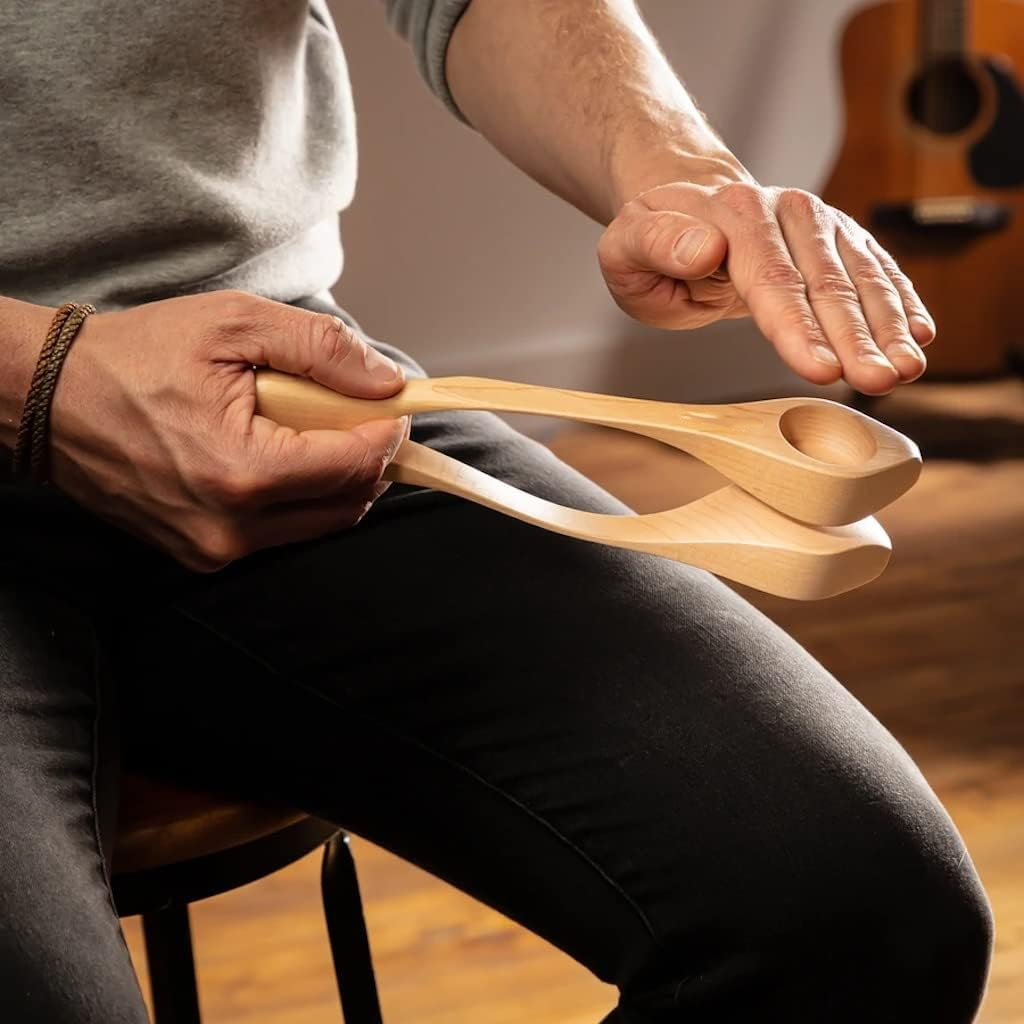 Handcrafted Maplewood Musical Spoons – Crisp Percussion, Easy to Play, Perfect Gift for All Ages