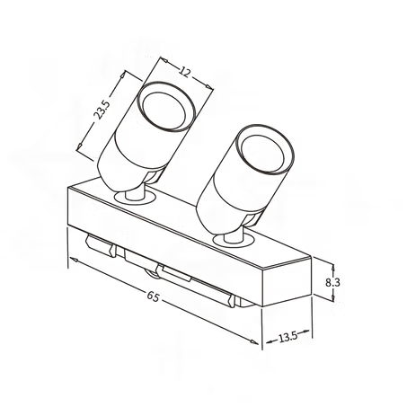 Micro Dual Spot Track Light – Adjustable, Dimmable, Flush-Mount Precision Lighting