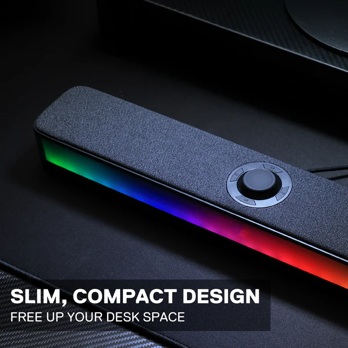 Bluetooth & Wired RGB Computer Speakers for Immersive Gaming Audio