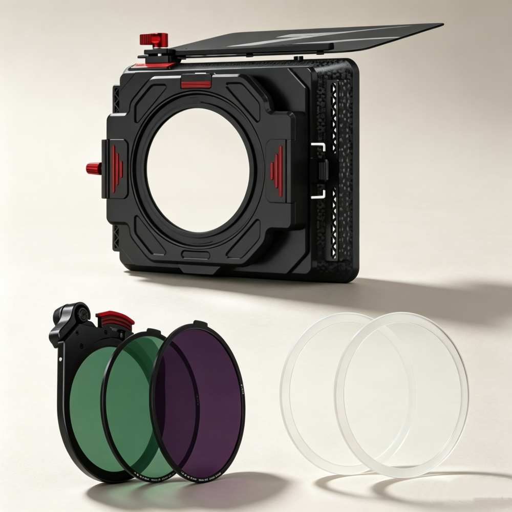 Cinematic Matte Box Kit – Variable Light Control & Glare Reduction