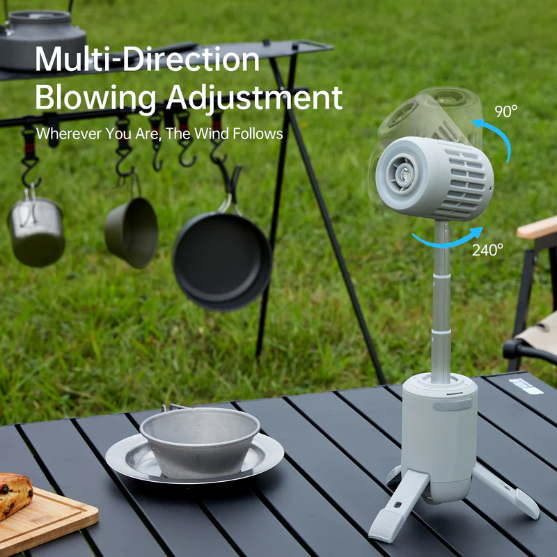 Multi-Use Fan – Desk, Handheld & Floor Ready