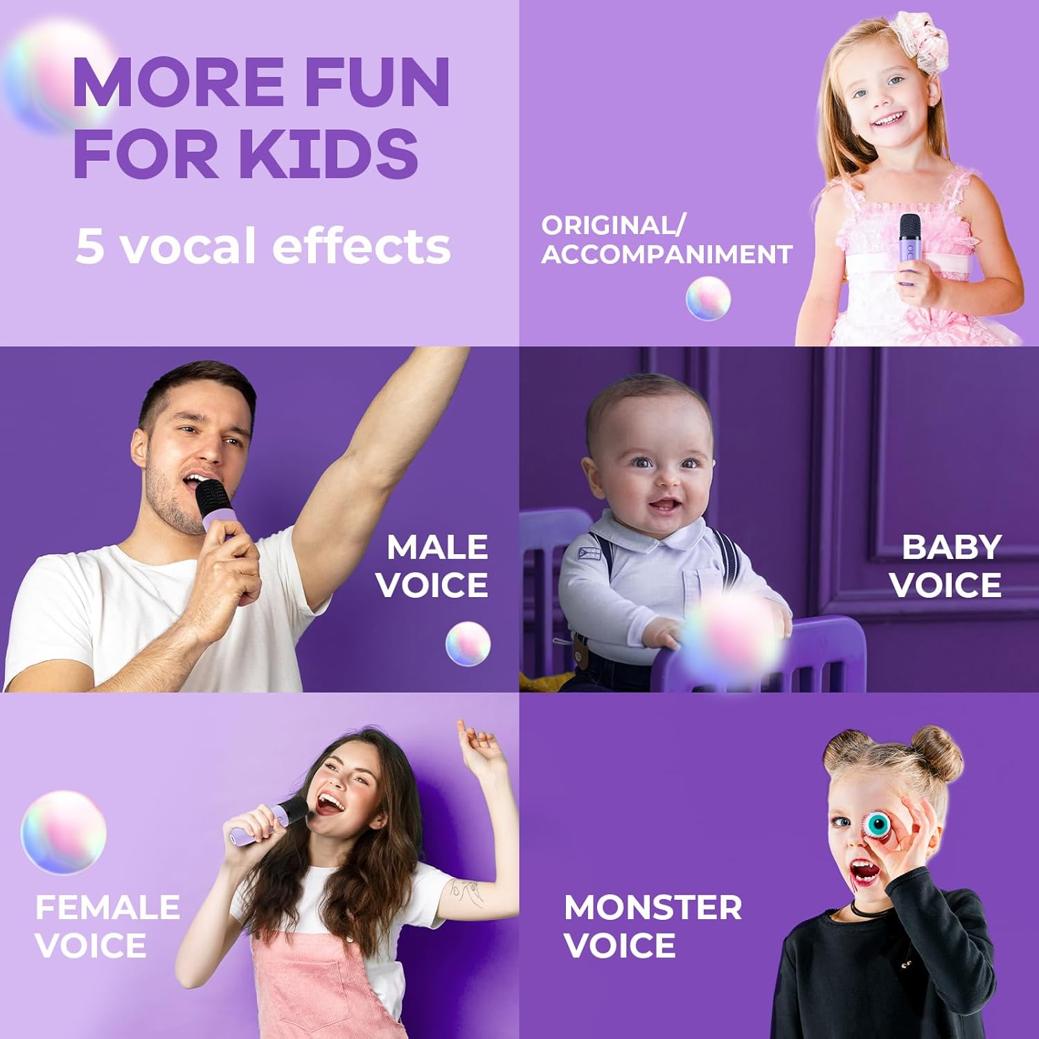 Compact Bluetooth Karaoke Speaker with 2 Wireless Mics for Family Fun