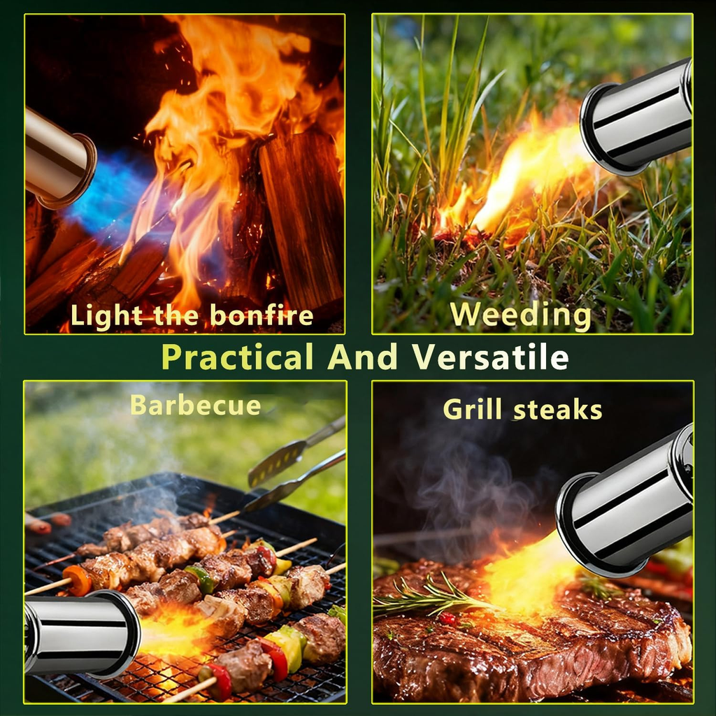 Instant High-Heat Propane Torch – One-Touch Ignition, Adjustable Flame & Built-In Safety Lock