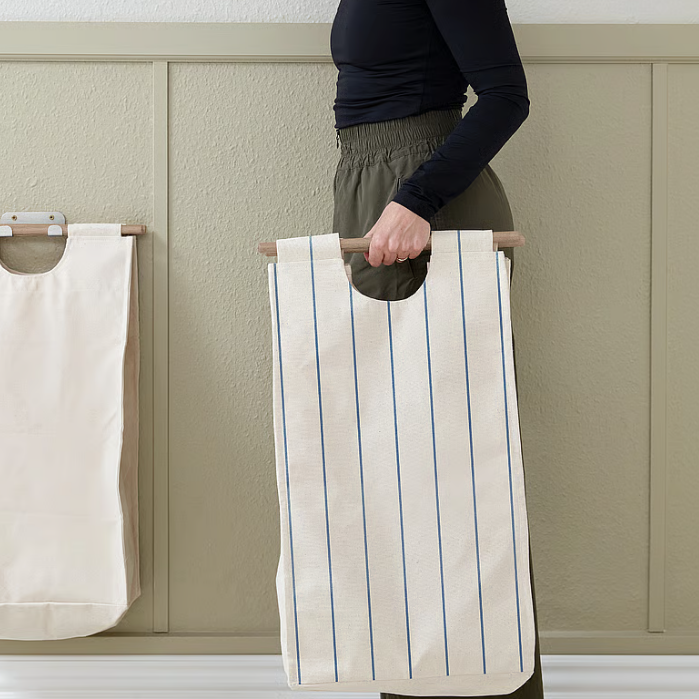 Wall-Mounted Foldable Laundry Basket for Space Saving Storage