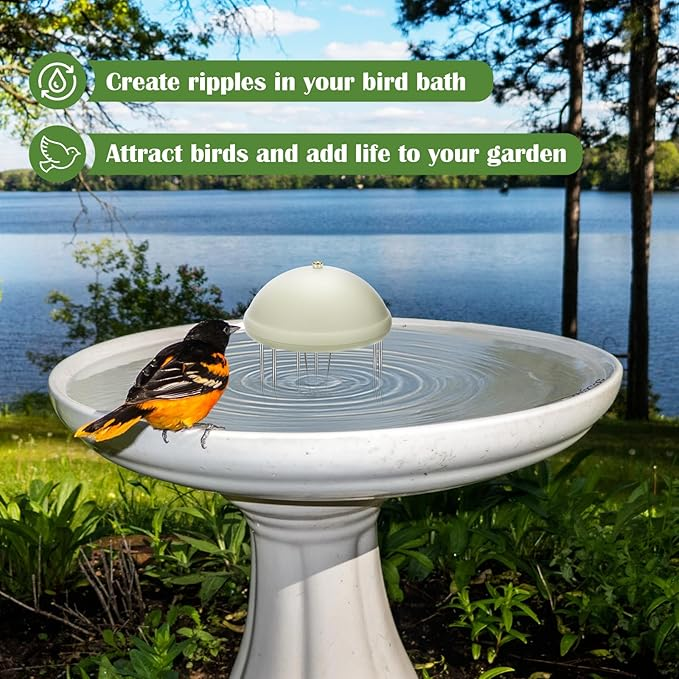 Ripple Your Way to a Lively Backyard – Mosquito-Blocking Birdbath