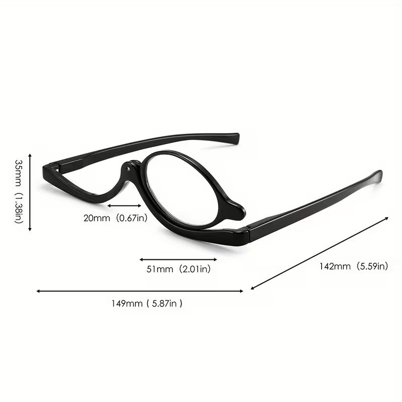 Flip Lens Makeup Reading Glasses for Precise Beauty Application
