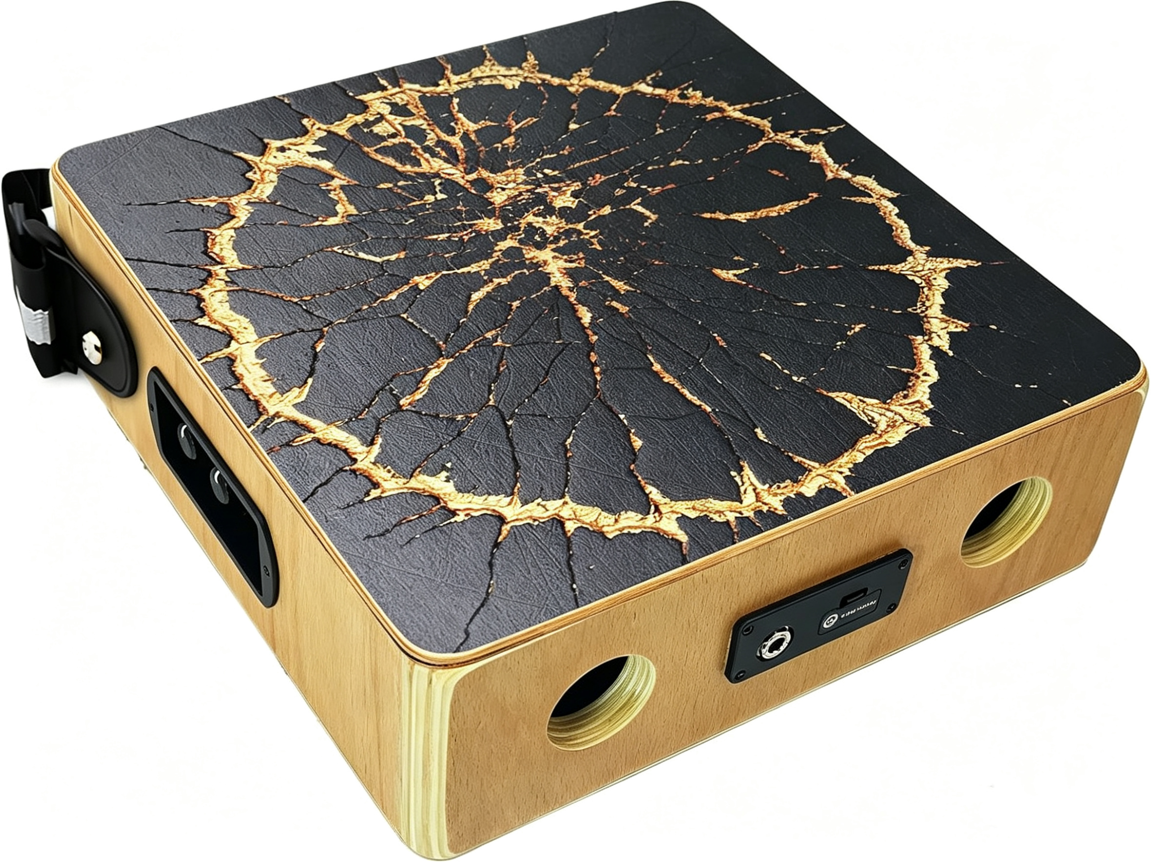 Portable Digital Cajon – Electronic Percussion Box with Multi-Tone Rhythm Controls
