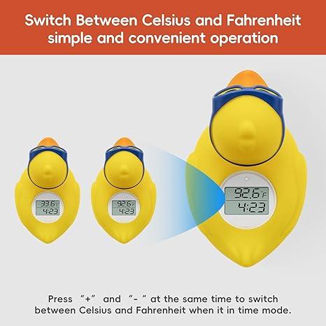 Duck-Shaped Baby Bath Thermometer – Floating Water Temperature Monitor for Safe Bath Time