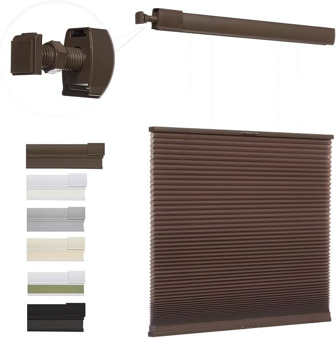 No-Drill Cellular Honeycomb Window Shade