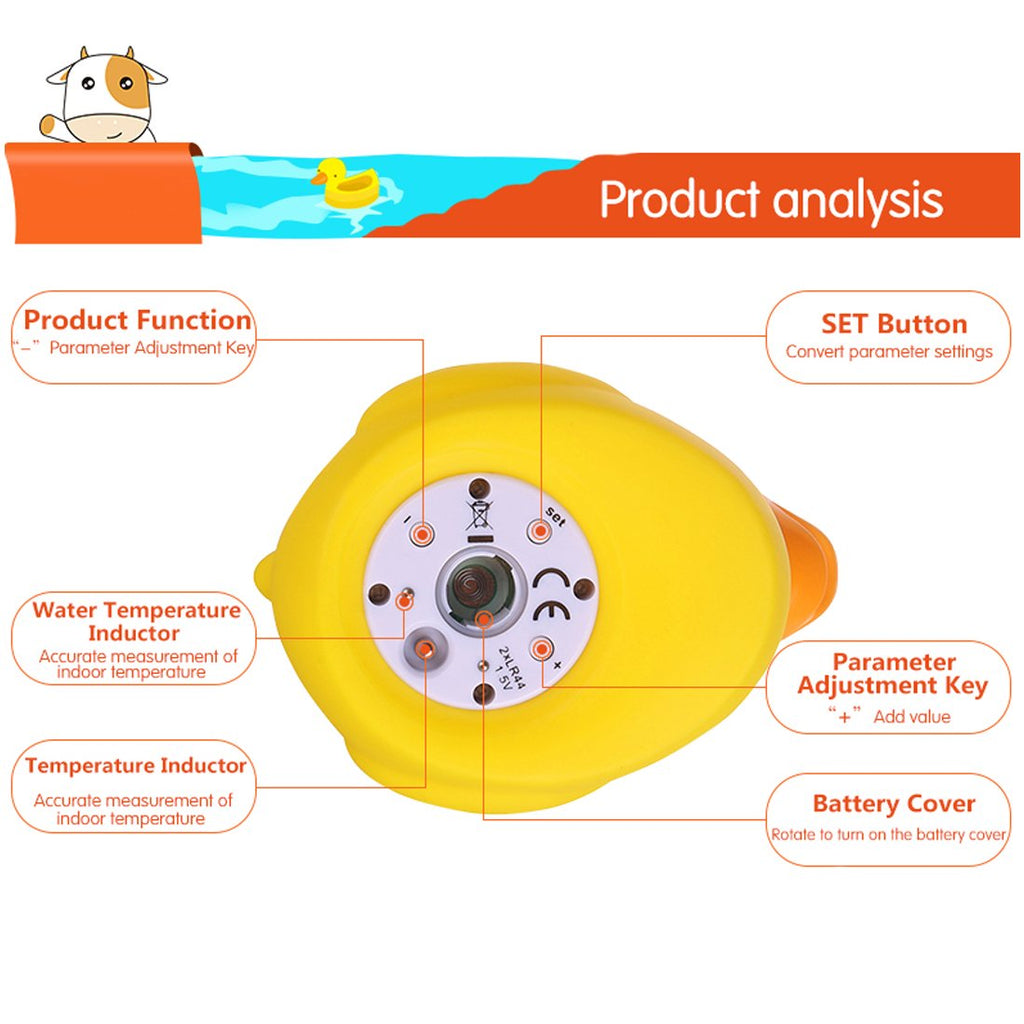 Duck-Shaped Baby Bath Thermometer – Floating Water Temperature Monitor for Safe Bath Time