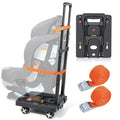 Foldable Car Seat Travel Cart – Universal Wheels, 110lb Capacity, Compact Storage